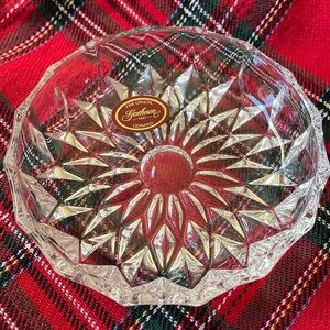 Gorham fine crystal Germany coaster dish bowl 4”